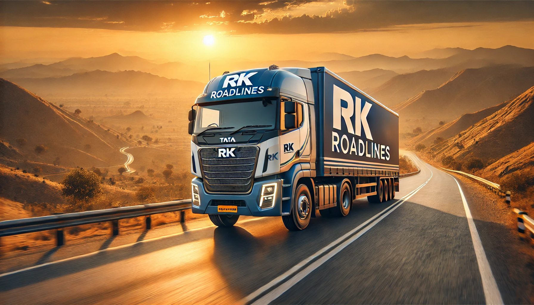 Truck on highway